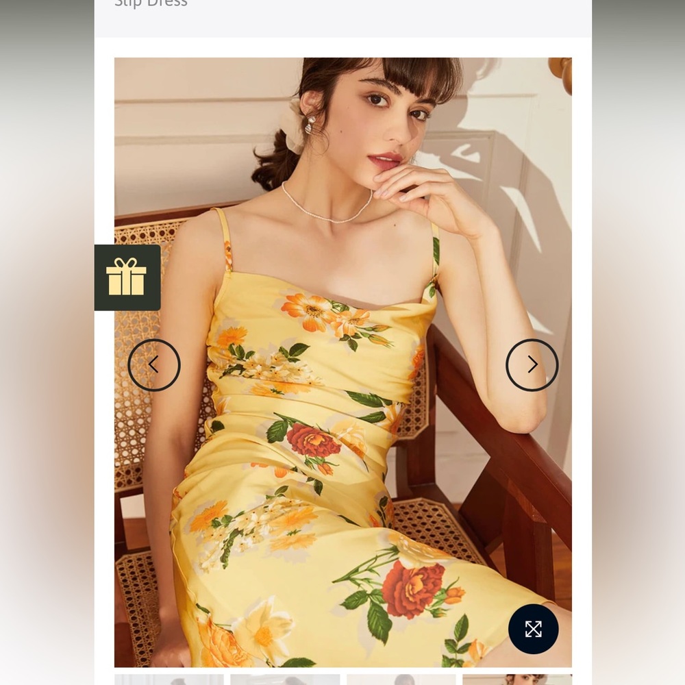SIMPLY RETRO Floral Slip Dress